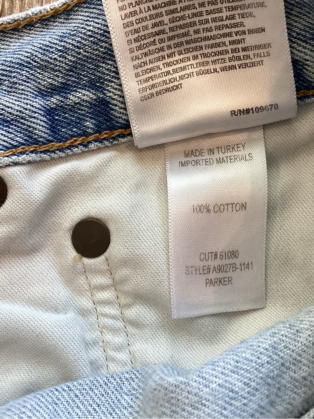 Agolde Parker Long Denim Cutoff Shorts - Picture 4 of 6